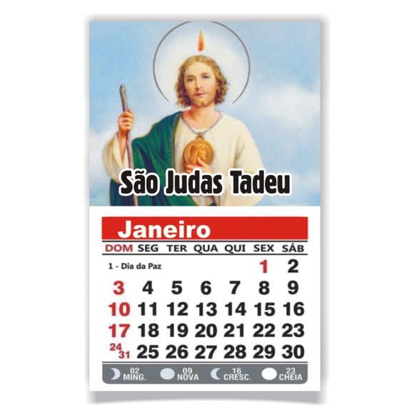 Ímã de Geladeira c/ Calendário São Judas Tadeu