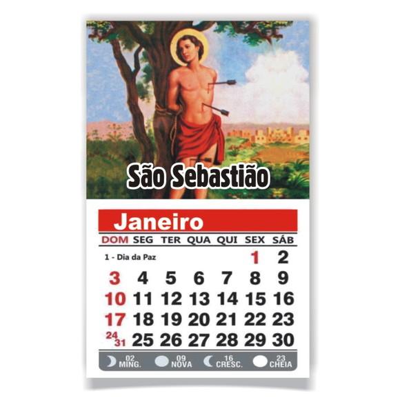 ÍMÃ DE GELADEIRA C/ CALENDÁRIO SÃO SEBASTIÃO