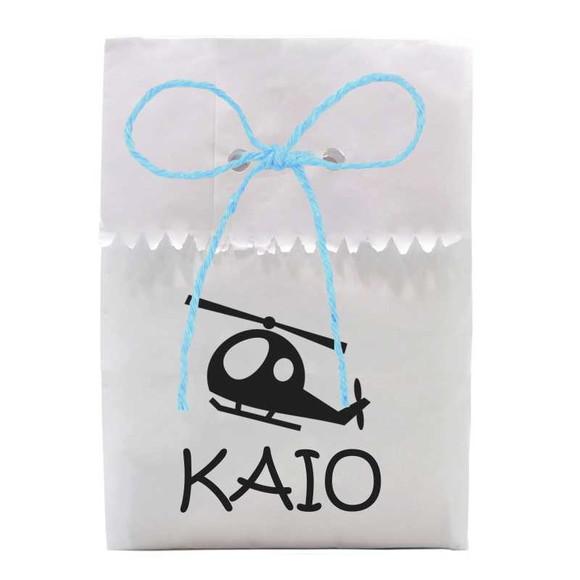 INFANTIL - SAQUINHO PAPEL PERSONALIZADO. C/ FURO E CORDÃO