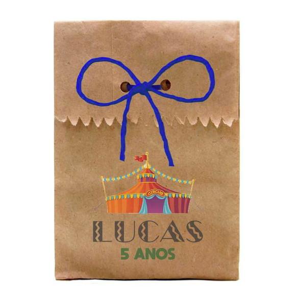 INFANTIL - SAQUINHO PAPEL PERSONALIZADO. C/ FURO E CORDÃO
