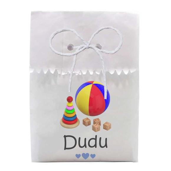 INFANTIL - SAQUINHO PAPEL PERSONALIZADO. C/ FURO E CORDÃO