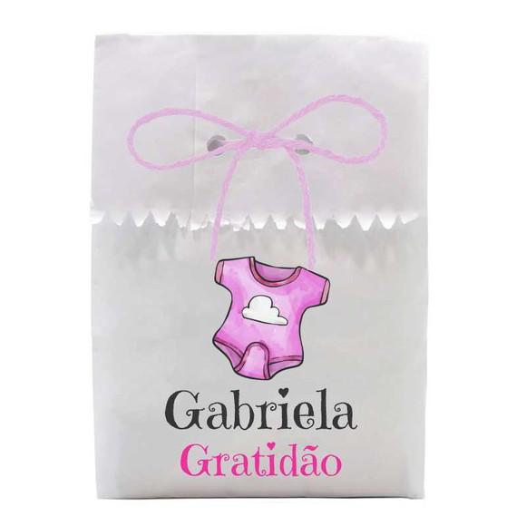 INFANTIL - SAQUINHO PAPEL PERSONALIZADO. C/ FURO E CORDÃO