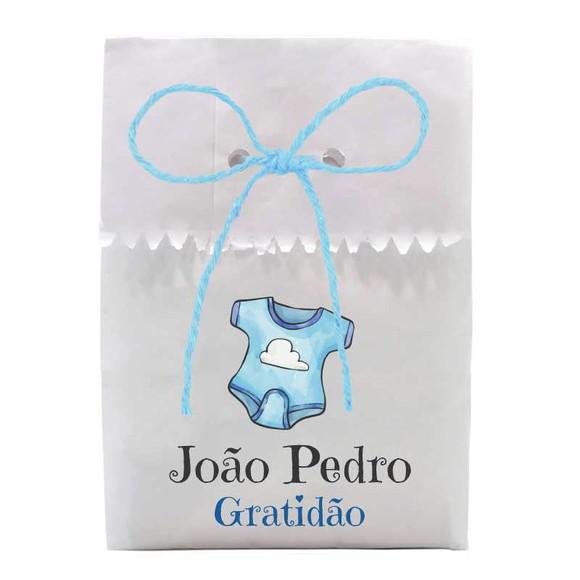 INFANTIL - SAQUINHO PAPEL PERSONALIZADO. C/ FURO E CORDÃO