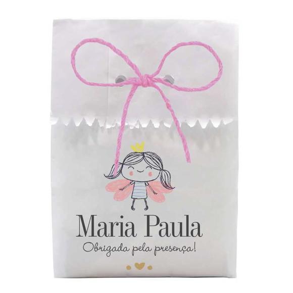INFANTIL - SAQUINHO PAPEL PERSONALIZADO. C/ FURO E CORDÃO