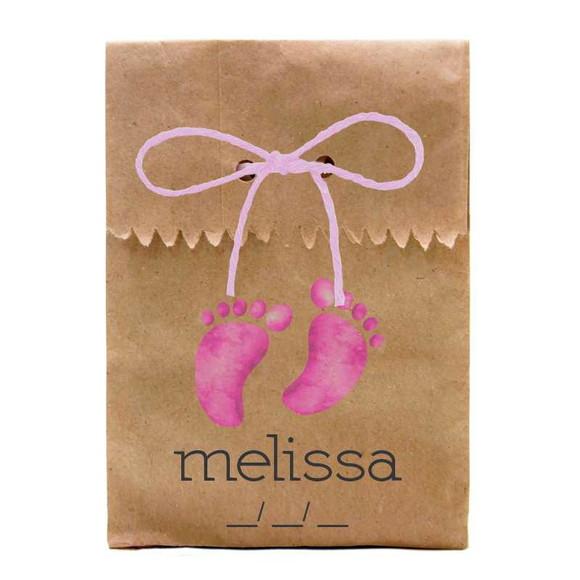 INFANTIL - SAQUINHO PAPEL PERSONALIZADO. C/ FURO E CORDÃO