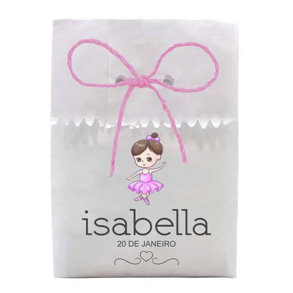 INFANTIL - SAQUINHO PAPEL PERSONALIZADO. C/ FURO E CORDÃO