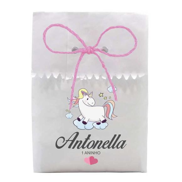 INFANTIL - SAQUINHO PAPEL PERSONALIZADO. C/ FURO E CORDÃO