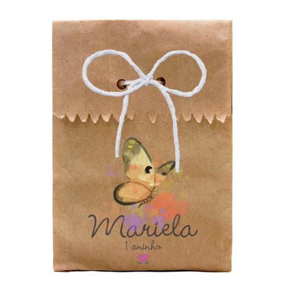 INFANTIL - SAQUINHO PAPEL PERSONALIZADO. C/ FURO E CORDÃO