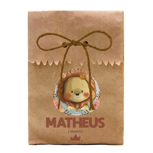 INFANTIL - SAQUINHO PAPEL PERSONALIZADO. C/ FURO E CORDÃO