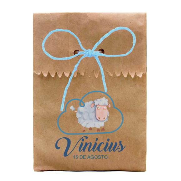 INFANTIL - SAQUINHO PAPEL PERSONALIZADO. C/ FURO E CORDÃO