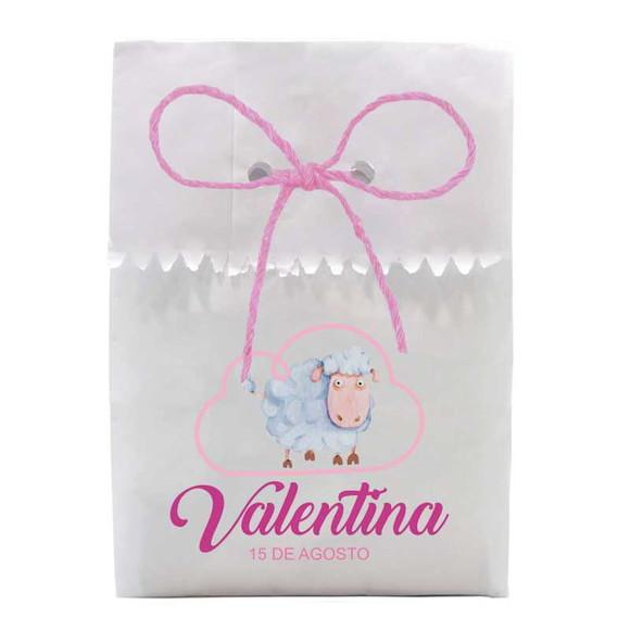INFANTIL - SAQUINHO PAPEL PERSONALIZADO. C/ FURO E CORDÃO