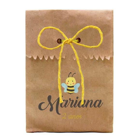 INFANTIL - SAQUINHO PAPEL PERSONALIZADO. C/ FURO E CORDÃO