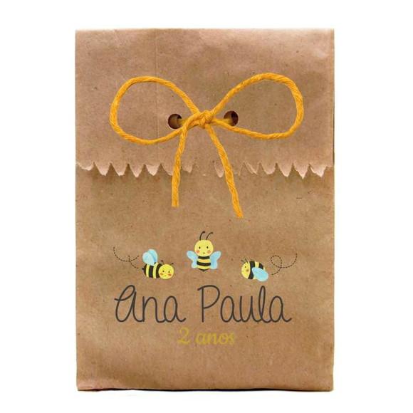 INFANTIL - SAQUINHO PAPEL PERSONALIZADO. C/ FURO E CORDÃO