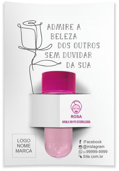 Kit Argila Facial Personalizado, Admire. Cor Rosa.