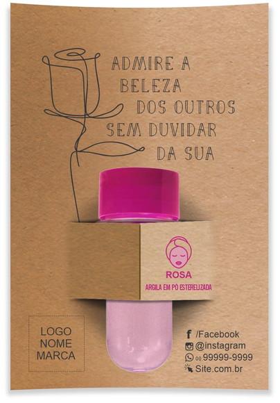 Kit Argila Facial Personalizado, Admire. Cor Rosa.