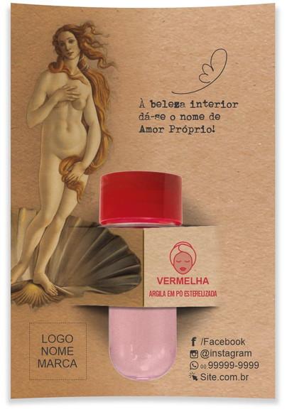 Kit Argila Facial Personalizado, Afrodite. Cor Vermelha.