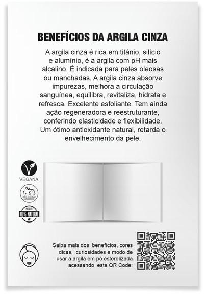 Kit Argila Facial Personalizado, Poder. Cor Cinza.