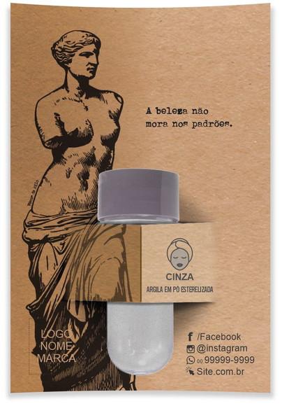 Kit Argila Facial Personalizado, Vênus. Cor Cinza.
