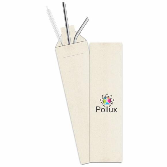 Kit Canudo Inox c/ 3 Pçs + Embalagem Personalizados