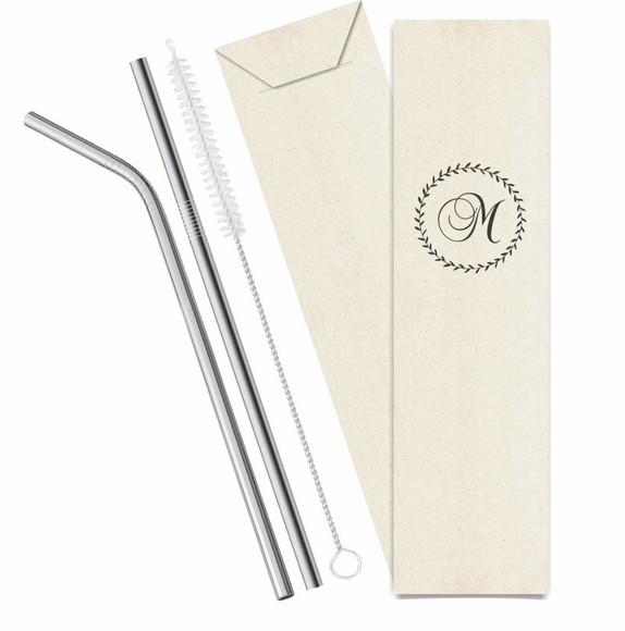 Kit Canudo Inox c/ 3 Pçs + Embalagem Personalizados