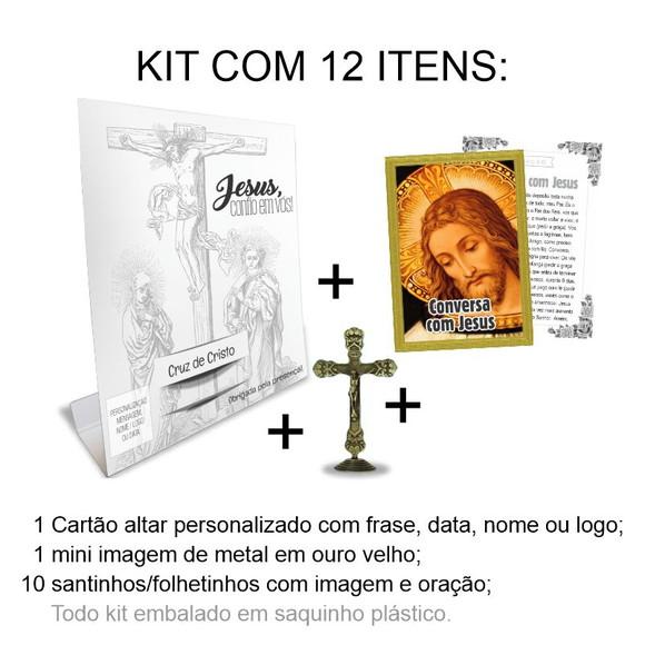 Kit Cartão Altar + Imagem Crucifixo, M2