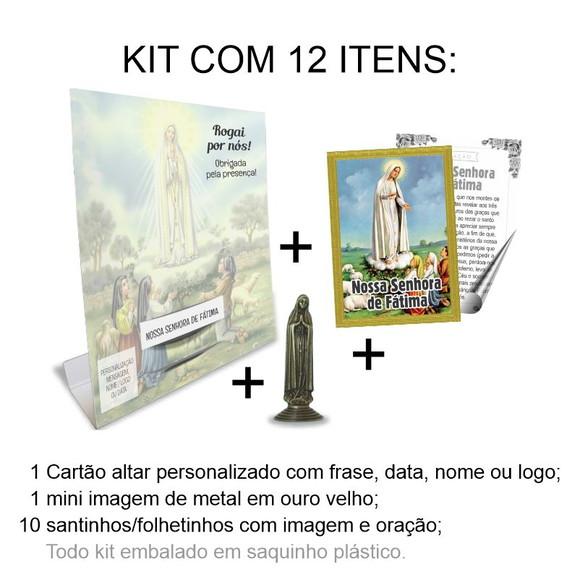 Kit Cartão Altar + Imagem de Nossa Senhora de Fátima, M2