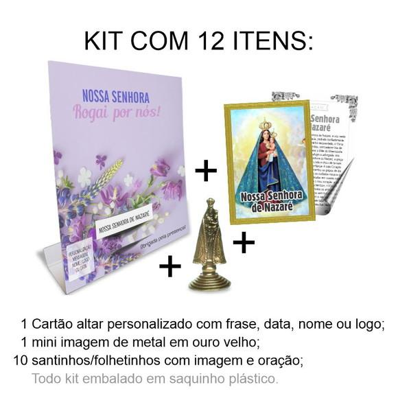Kit Cartão Altar + Imagem de Nossa Senhora de Nazaré, M2