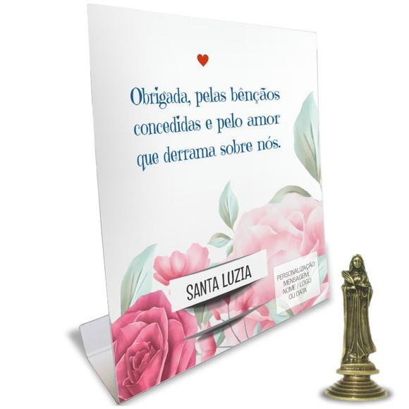 Kit Cartão Altar + Imagem de Santa Luzia, M1