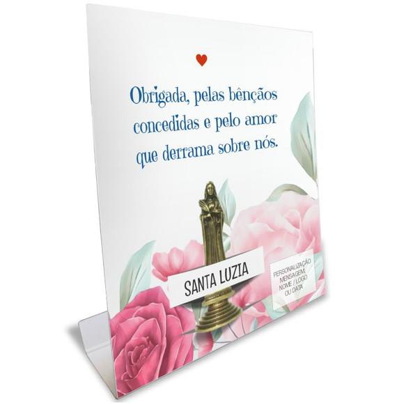Kit Cartão Altar + Imagem de Santa Luzia, M1