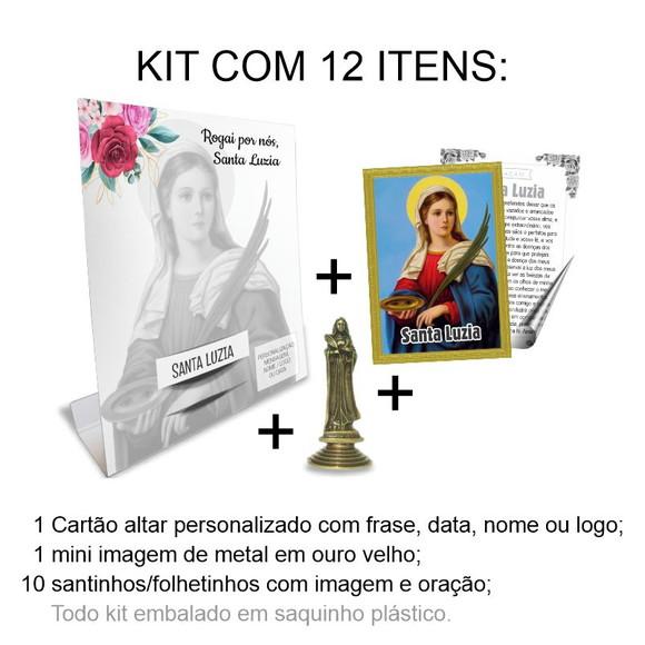 Kit Cartão Altar + Imagem de Santa Luzia, M2