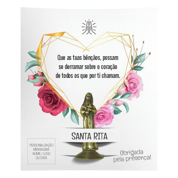 Kit Cartão Altar + Imagem de Santa Rita, M1