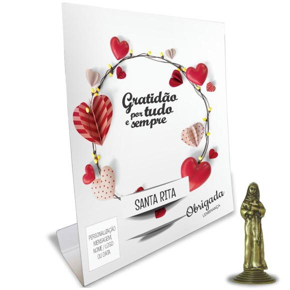 Kit Cartão Altar + Imagem de Santa Rita, M2