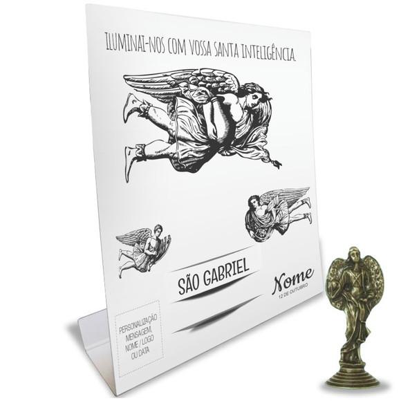 Kit Cartão Altar + Imagem de São Gabriel Arcanjo, M1