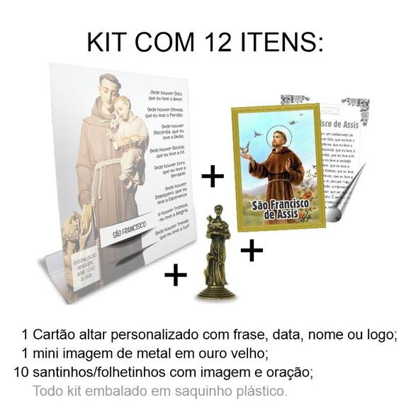 Kit Cartão Altar + Imagem de São Francisco de Assis , M2