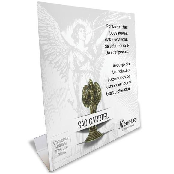 Kit Cartão Altar + Imagem de São Gabriel Arcanjo, M2