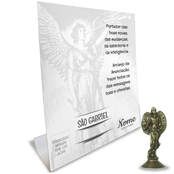 Kit Cartão Altar + Imagem de São Gabriel Arcanjo, M2