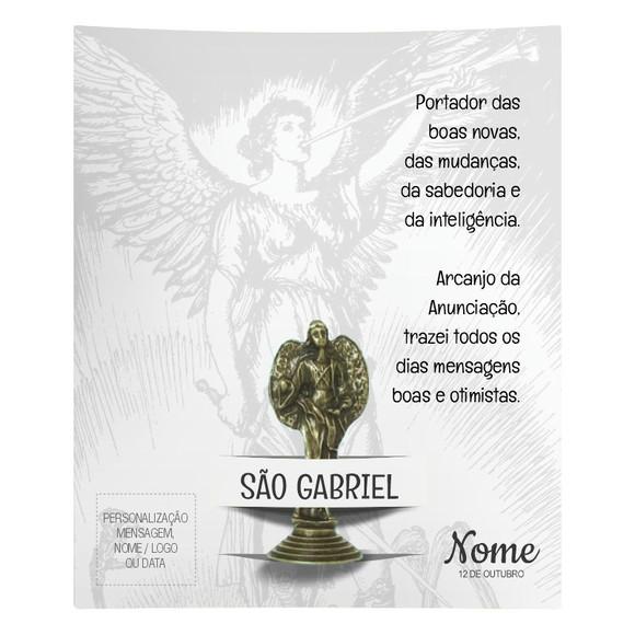 Kit Cartão Altar + Imagem de São Gabriel Arcanjo, M2