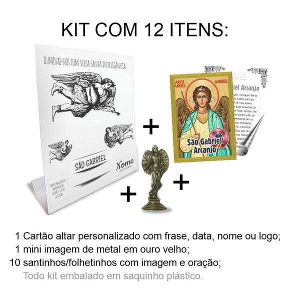 Kit Cartão Altar + Imagem de São Gabriel Arcanjo, M1