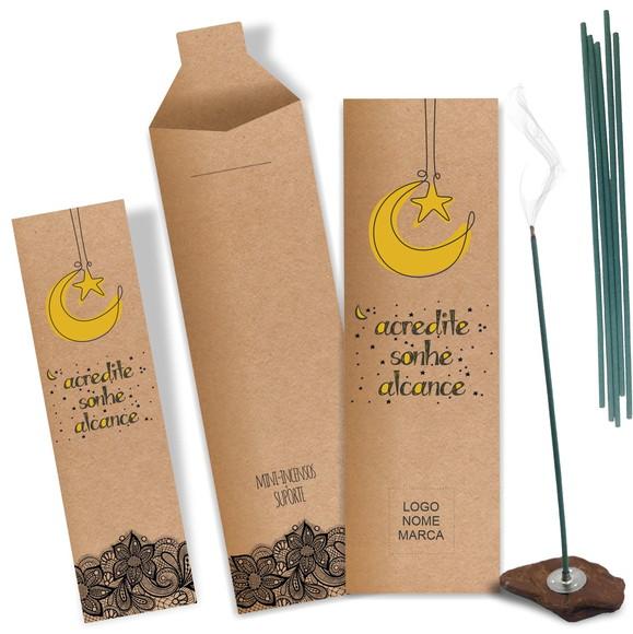 Kit Incenso Personalizado Acredite. Pacote c/ 24un