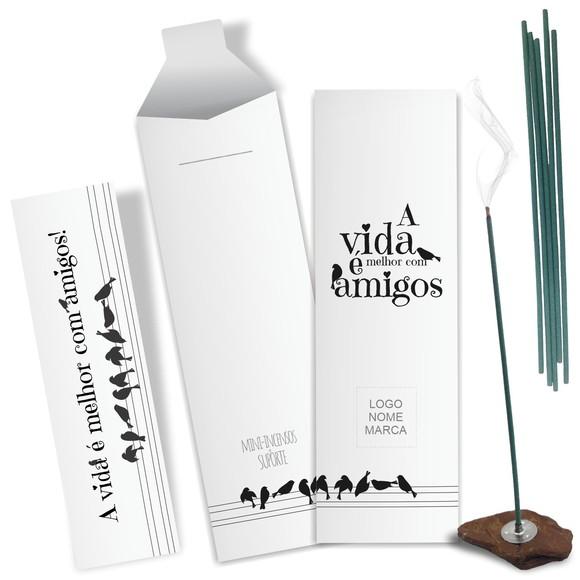 Kit Incenso Personalizado Amigos. Pacote c/ 24un