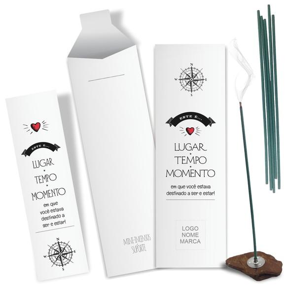 Kit Incenso Personalizado Lugar Tempo Momento. Pct. c/ 24un