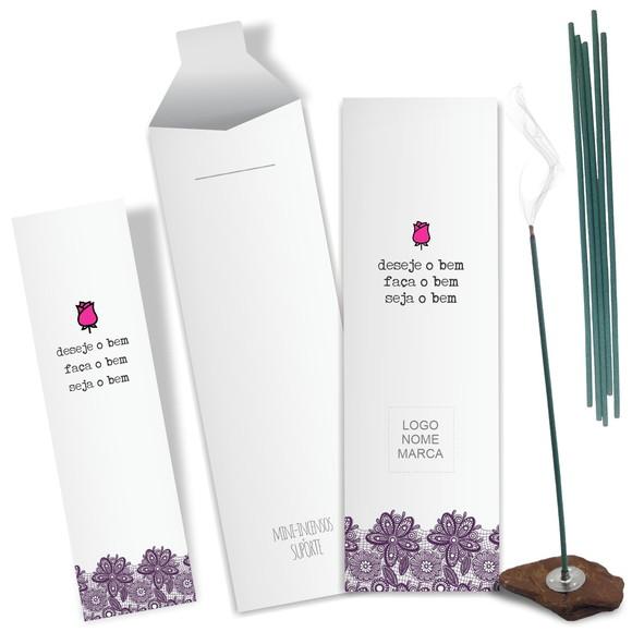 Kit Incenso Personalizado o Bem. Pacote c/ 24un