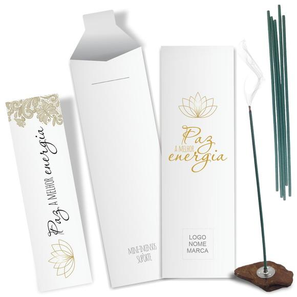 Kit Incenso Personalizado Paz. Pacote c/ 24un