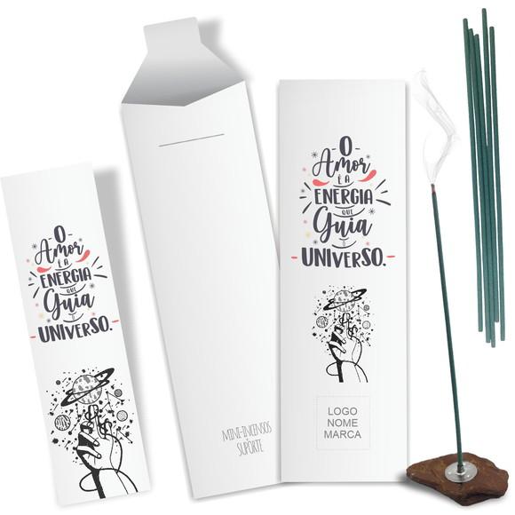 Kit Incenso Personalizado Universo. Pacote c/ 24un