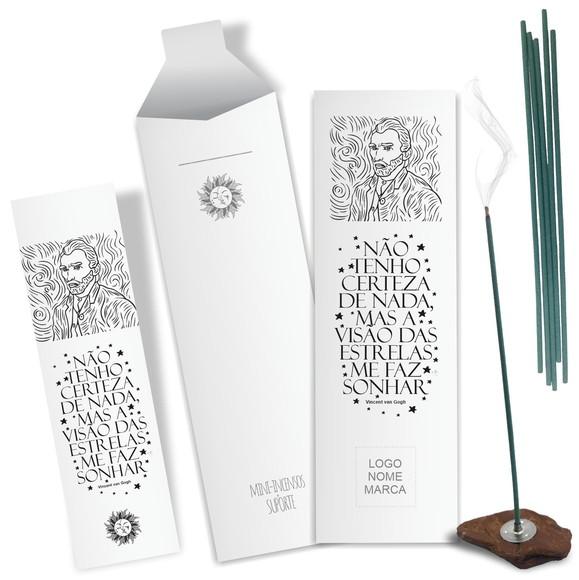 Kit Incenso Personalizado Van Gogh. Pacote c/ 24un