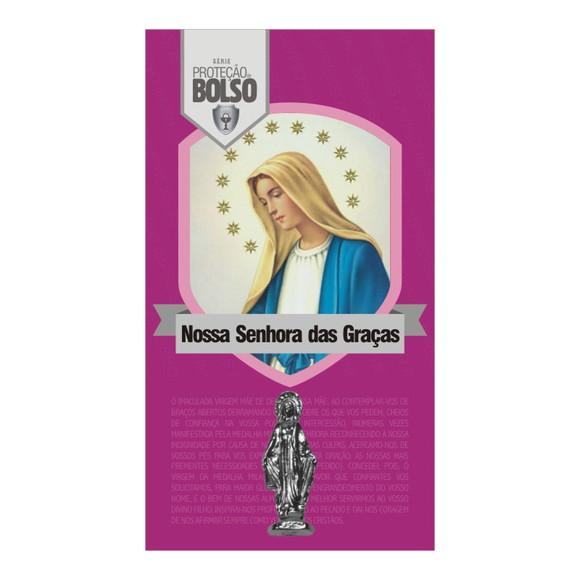 NOSSA SENHORA DAS GRAÇAS | CARTÃO DE BOLSO + MINI IMAGEM