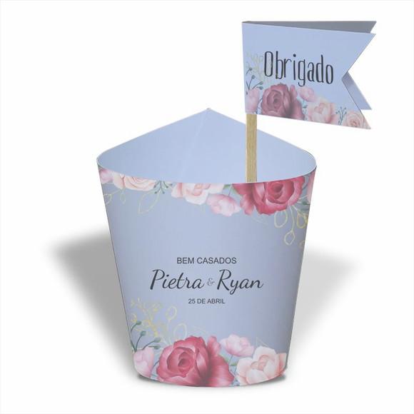 Rótulo mini suculenta + tag bandeira + palito. Casamento