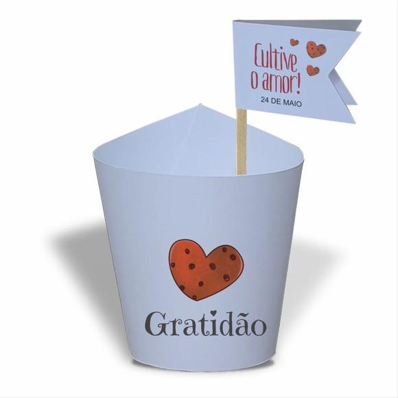 Rótulo mini suculenta + tag bandeirinha + palito. Frases