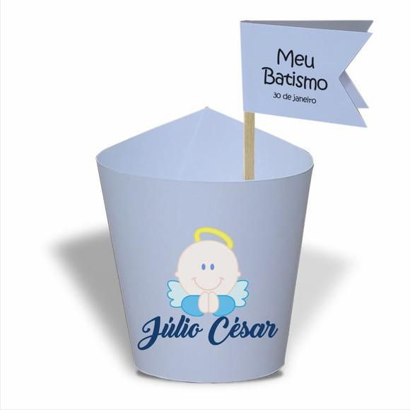 Rótulo mini suculenta + tag bandeirinha + palito. Infantil