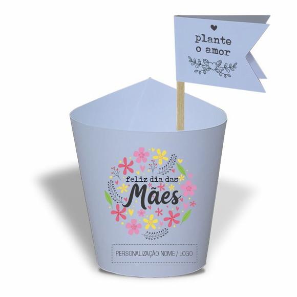 Rótulo Mini Suculenta Dia das Mães, Personalizado. Mod.01